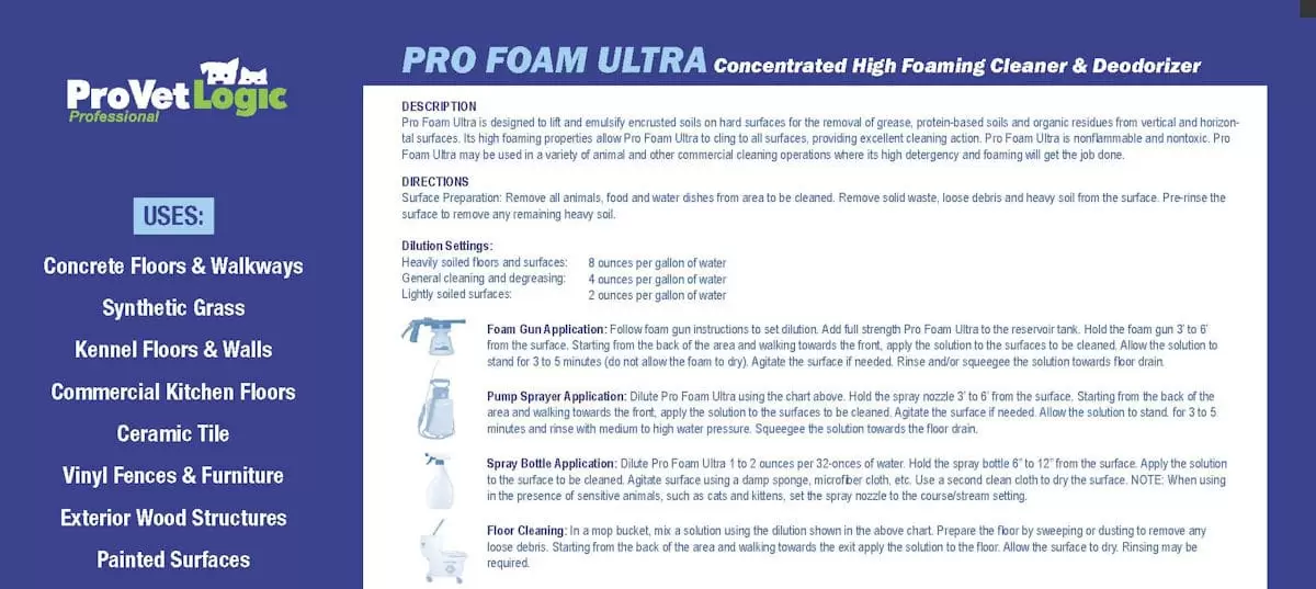 Profoam Ultra Heavy Duty Cleaner Degeaser 4 ProFoam Ultra Heavy Duty Cleaner Degeaser V16 Pro Foam Instructions