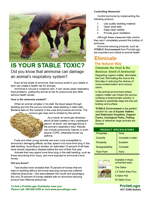 Pet Disease Bulletins 2025 31 Toxic-Ammonia-Equine-Bulletin