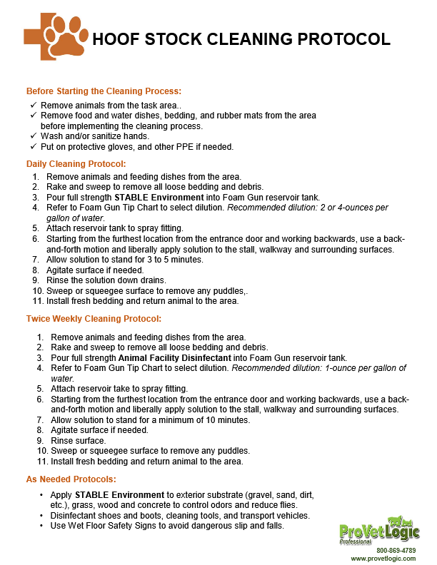 ProVetLogic Hoof Stock Protocol