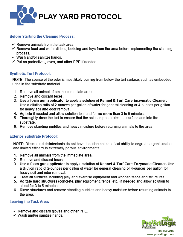 ProVetLogic Play Yard Protocol