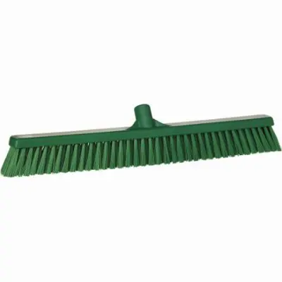 Broom, Push, Stiff Bristle Green