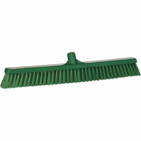 Push Broom Soft Bristle Green 24 Inch 1 Broom, Push, Stiff Bristle Green